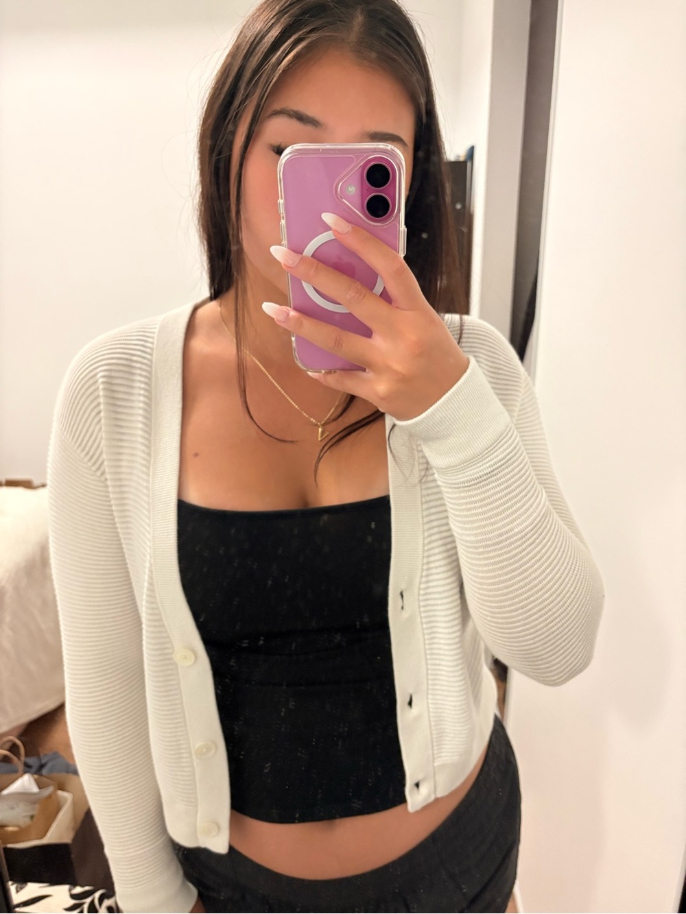 white wilfred cardigan
